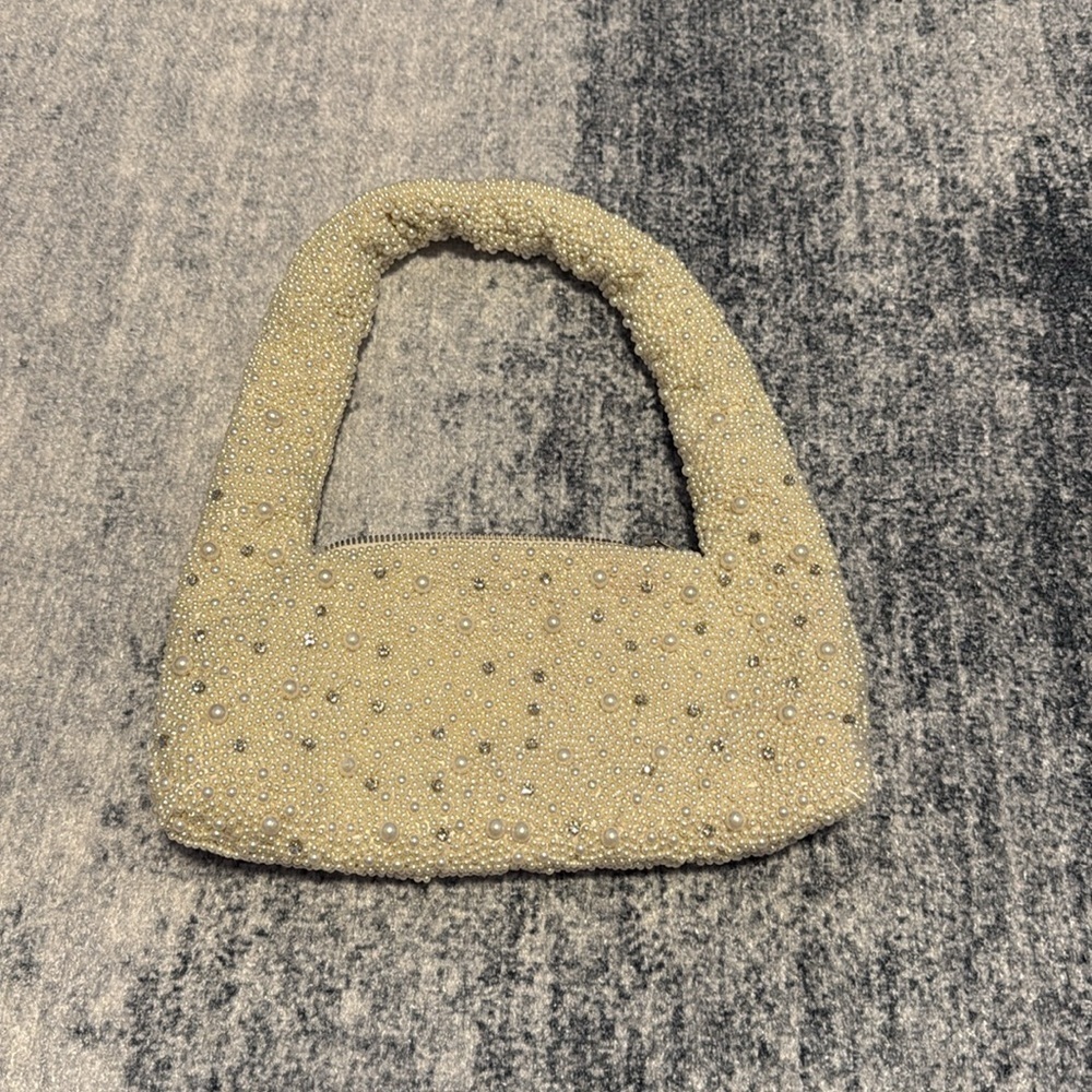 Pearl Embellish Shoulder Bag